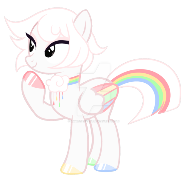 Size: 1280x1223 | Tagged: safe, artist:magicdarkart, derpibooru import, oc, pegasus, pony, colored wings, deviantart watermark, female, mare, multicolored wings, obtrusive watermark, simple background, solo, transparent background, watermark, wings