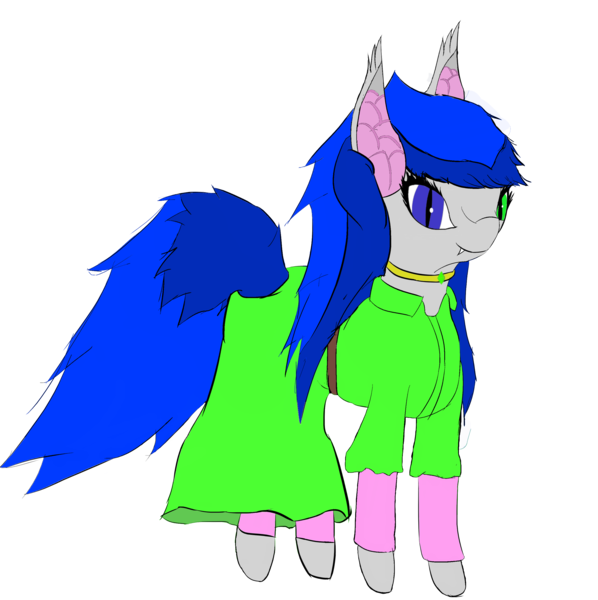 Size: 2490x2500 | Tagged: artist needed, safe, derpibooru import, oc, unofficial characters only, bat pony, 2020 community collab, derpibooru community collaboration, bat pony oc, bat wings, clothes, fangs, female, mare, needs more saturation, simple background, solo, transparent background, wings