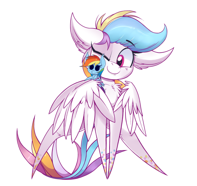 Size: 1900x1800 | Tagged: safe, artist:dragonpone, derpibooru import, rainbow dash, oc, oc:harmony strike, pegasus, pony, 2020 community collab, derpibooru community collaboration, chest fluff, colored hooves, ear fluff, female, floppy ears, hug, lip bite, mare, one eye closed, plushie, simple background, smiling, solo, transparent background, winghug