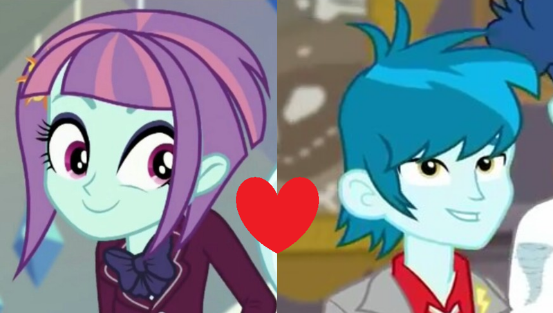 Size: 872x494 | Tagged: safe, derpibooru import, edit, edited screencap, screencap, sunny flare, thunderbass, dance magic, equestria girls, equestria girls series, school of rock, spoiler:eqg specials, female, male, shipping, shipping domino, straight, thunderflare