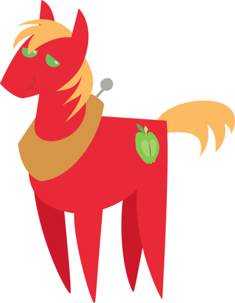 Size: 2000x2578 | Tagged: safe, artist:secret-asian-man, derpibooru import, big macintosh, earth pony, pony, male, pointy ponies, simple background, solo, stallion, transparent background, vector