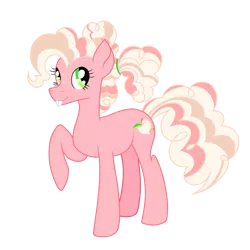Size: 1280x1280 | Tagged: safe, artist:thr3eguess3s, derpibooru import, peachy pie (g3), earth pony, pony, bucktooth, freckles, g3, g3 to g4, generation leap, simple background, solo, transparent background