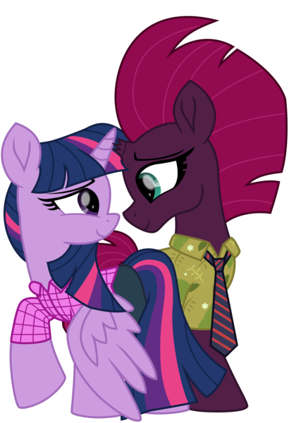 Size: 5992x8777 | Tagged: safe, alternate version, artist:ejlightning007arts, derpibooru import, fizzlepop berrytwist, tempest shadow, twilight sparkle, twilight sparkle (alicorn), alicorn, pony, unicorn, absurd resolution, broken horn, clothes, cosplay, costume, crossover, disney, female, horn, judy hopps, lesbian, nick wilde, shipping, simple background, smiling, tempestlight, transparent background, zootopia