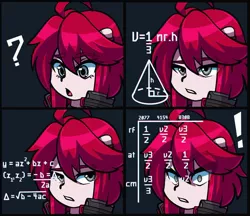 Size: 1024x883 | Tagged: artist:ciderpunk, confused, derpibooru import, math lady meme, meme, oc, oc:ciderpunk, safe, surprised, thinking