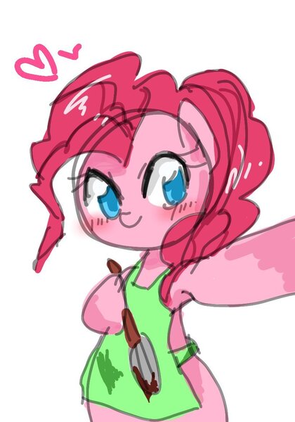 Safe Artist Destroyer Aky Derpibooru Import Pinkie Pie Earth Pony Pony Apron