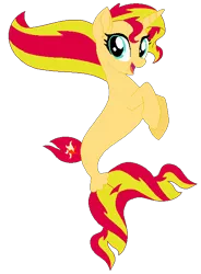 Size: 468x637 | Tagged: safe, artist:selenaede, artist:user15432, derpibooru import, sunset shimmer, sea pony, seapony (g4), unicorn, my little pony: the movie, spoiler:my little pony the movie, base used, cute, fins, not fiery shimmer, seaponified, seapony sunset, shimmerbetes, simple background, solo, species swap, transparent background