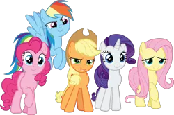 Size: 2652x1766 | Tagged: safe, artist:frownfactory, derpibooru import, applejack, fluttershy, pinkie pie, rainbow dash, rarity, earth pony, pegasus, pony, unicorn, the last problem, .svg available, applejack's hat, cowboy hat, female, hat, horn, mare, simple background, svg, transparent background, vector, wings