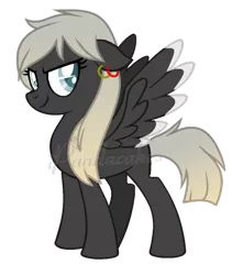 Size: 594x672 | Tagged: safe, artist:ipandacakes, derpibooru import, bulk biceps, octavia melody, oc, pegasus, pony, bulktavia, colored wings, colored wingtips, female, male, mare, offspring, parent:bulk biceps, parent:octavia melody, parents:bulktavia, shipping, simple background, solo, straight, transparent background, wings