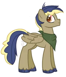 Size: 569x664 | Tagged: safe, artist:ipandacakes, derpibooru import, oc, oc:apple buck, pegasus, pony, magical lesbian spawn, male, offspring, parent:applejack, parent:rainbow dash, parents:appledash, simple background, solo, teenager, transparent background