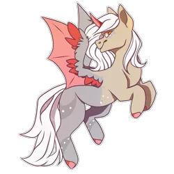 Size: 1024x1024 | Tagged: safe, artist:eggymy, deleted from derpibooru, derpibooru import, oc, alicorn, bat pony, bat pony alicorn, pony, bat wings, female, horn, mare, simple background, solo, transparent background, wings