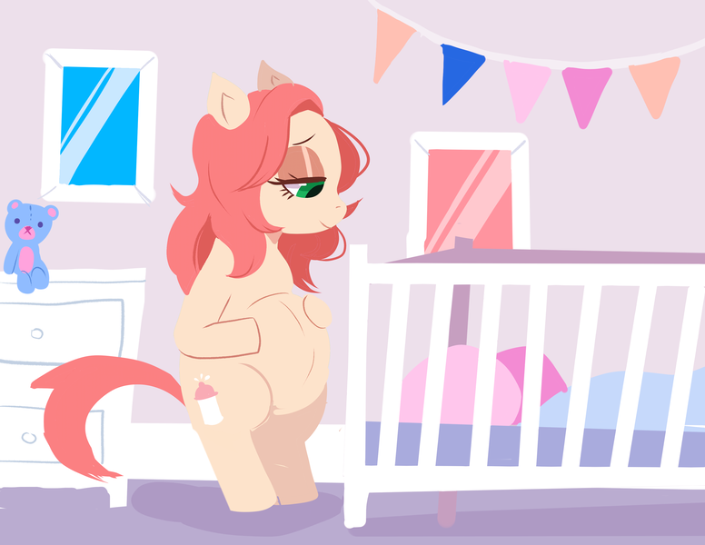 Size: 3300x2550 | Tagged: safe, artist:chazzforte, derpibooru import, oc, oc:epona serena, earth pony, pony, belly, female, pregnant, surrogate, surrogate mother