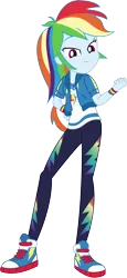Size: 2954x6421 | Tagged: safe, artist:marcorois, derpibooru import, rainbow dash, equestria girls, equestria girls series, street chic, spoiler:eqg series (season 2), absurd resolution, clothes, converse, female, pants, shoes, simple background, solo, transparent background, wristband
