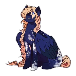 Size: 1024x1024 | Tagged: safe, artist:eggymy, deleted from derpibooru, derpibooru import, oc, unofficial characters only, pegasus, pony, appaloosa, female, looking up, mare, scar, simple background, sitting, solo, transparent background, white outline