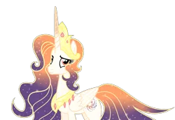 Size: 1024x706 | Tagged: safe, artist:starglaxy, derpibooru import, oc, oc:elysia, oc:queen galaxia, alicorn, pony, 's parents, celestia and luna's mother, female, mare, simple background, solo, transparent background