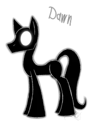 Size: 888x1150 | Tagged: safe, artist:didun850, derpibooru import, oc, oc:dawn, unofficial characters only, pony, shadow pony, glowing eyes, grin, parent:pony of shadows, simple background, smiling, solo, transparent background