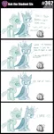 Size: 800x1976 | Tagged: safe, artist:sintakhra, derpibooru import, gallus, ocellus, changedling, changeling, gryphon, tumblr:studentsix, alarm clock, clock, ocellus is not amused, pencil, post-it, unamused