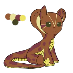 Size: 2000x2000 | Tagged: safe, artist:dreamyartcosplay, derpibooru import, oc, oc:naja, unofficial characters only, original species, pony, snake, snake pony, baby, baby pony, foal, frown, simple background, sitting, solo, transparent background, underhoof