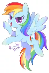 Size: 863x1303 | Tagged: safe, artist:rannkiti15, derpibooru import, rainbow dash, pegasus, pony, cute, dashabetes, female, mare, open mouth, simple background, solo, white background