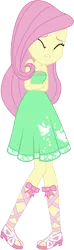 Size: 1829x6208 | Tagged: safe, artist:marcorois, derpibooru import, fluttershy, equestria girls, equestria girls series, street chic, spoiler:eqg series (season 2), bare shoulders, cold, eyes closed, freezing, shivering, simple background, sleeveless, solo, strapless, transparent background