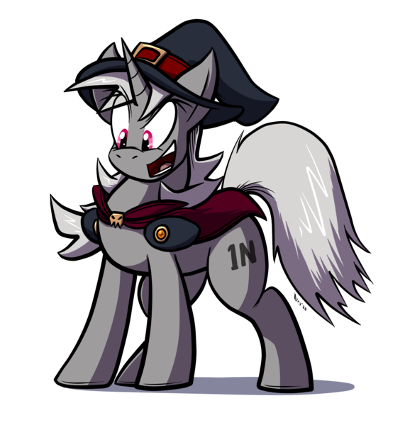 Size: 2535x2662 | Tagged: safe, artist:virmir, derpibooru import, oc, oc:mara, ponified, pony, unicorn, female, hat, mare, simple background, solo, transparent background, witch hat