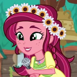 Size: 884x883 | Tagged: safe, derpibooru import, screencap, gloriosa daisy, equestria girls, legend of everfree, cropped, cute, daisybetes, magical geodes, solo