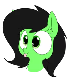 Size: 722x783 | Tagged: safe, artist:wafflecakes, derpibooru import, oc, oc:anonfilly, unofficial characters only, earth pony, pony, bust, female, filly, mlem, silly, simple background, solo, tongue out, transparent background