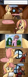 Size: 1280x3444 | Tagged: safe, artist:tailzkip, derpibooru import, oc, oc:melony, oc:rubik, unofficial characters only, earth pony, pony, unicorn, ask pun, ask, colt, female, glasses, male, mare, photo, stallion