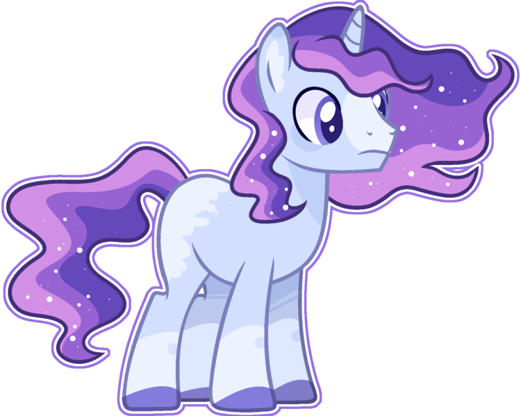 Size: 1764x1412 | Tagged: safe, artist:kurosawakuro, derpibooru import, oc, pony, unicorn, base used, coat markings, colored hooves, ethereal mane, magical lesbian spawn, male, offspring, outline, parent:moondancer, parent:princess luna, parents:lunadancer, simple background, solo, stallion, starry mane, transparent background