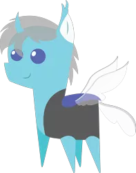 Size: 4828x6132 | Tagged: safe, artist:cosmiceclipsed, derpibooru import, oc, oc:sacred sky heart, unofficial characters only, changeling, pony, blue changeling, pointy ponies, simple background, transparent background