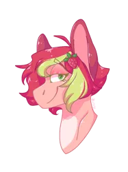 Size: 899x1200 | Tagged: safe, artist:p-kicreations, derpibooru import, oc, oc:berry, pony, bust, female, mare, portrait, simple background, solo, transparent background