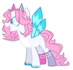 Size: 2100x2008 | Tagged: safe, artist:chococolte, derpibooru import, oc, original species, pony, female, horns, mare, simple background, solo, transparent background