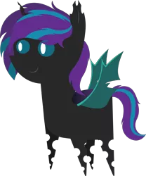 Size: 4738x5704 | Tagged: safe, artist:cosmiceclipsed, derpibooru import, oc, oc:darkness moon, unofficial characters only, changeling, pony, pointy ponies, purple changeling, simple background, solo, transparent background