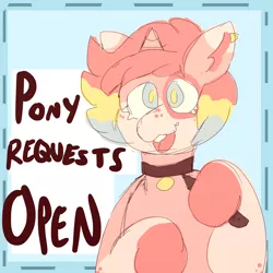 Size: 2000x2000 | Tagged: safe, artist:rigbythememe, derpibooru import, oc, oc:milky (rigbythememe), unofficial characters only, pony, unicorn, collar, commission, hoof hold, request, requested art, solo, stylus