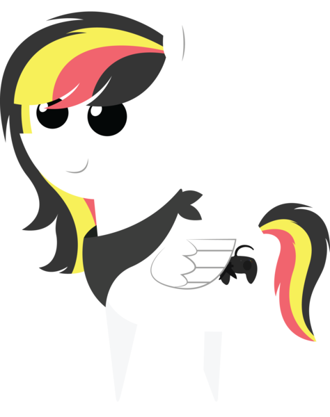 Size: 4532x5740 | Tagged: safe, artist:cosmiceclipsed, derpibooru import, oc, oc:reddy, unofficial characters only, pony, bandana, pointy ponies, simple background, transparent background