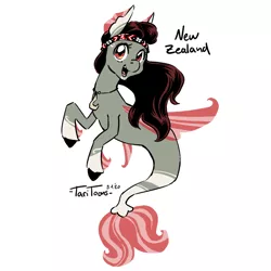 Size: 700x700 | Tagged: safe, artist:taritoons, derpibooru import, oc, ponified, unnamed oc, merpony, pony, seapony (g4), maori, nation ponies, new zealand, seaponified, solo, species swap