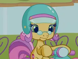 Size: 720x540 | Tagged: safe, derpibooru import, screencap, mayor flitter flutter, pony, g3, twinkle wish adventure, g3.5, image, looking at you, moped, png