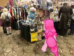 Size: 4032x3024 | Tagged: safe, derpibooru import, photographer:undeadponysoldier, pinkie pie, earth pony, human, pony, clothes, convention, cosplay, costume, fairy tail, female, happy (fairy tail), ichibancon, image, irl, irl human, jpeg, mare, photo, plushie, ponies in real life, spongebob squarepants, spongebob squarepants (character)