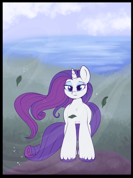 Size: 754x1011 | Tagged: safe, artist:lulubell, derpibooru import, rarity, pony, unicorn, female, long hair, long mane, loose hair, mane, mare, solo, stupid sexy rarity, unshorn fetlocks, windswept hair, windswept mane, windswept tail