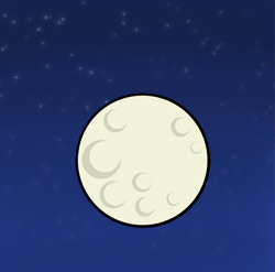 Size: 485x480 | Tagged: safe, artist:flutterluv, derpibooru import, princess luna, alicorn, pony, series:flutterluv's full moon, animated, full moon, gif, moon, shadow, solo