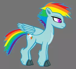 Size: 4800x4400 | Tagged: safe, artist:deanbirchum, derpibooru import, rainbow dash, pegasus, pony, leak, spoiler:g5, coat markings, female, g5, mare, rainbow dash (g5), redesign, side view, simple background