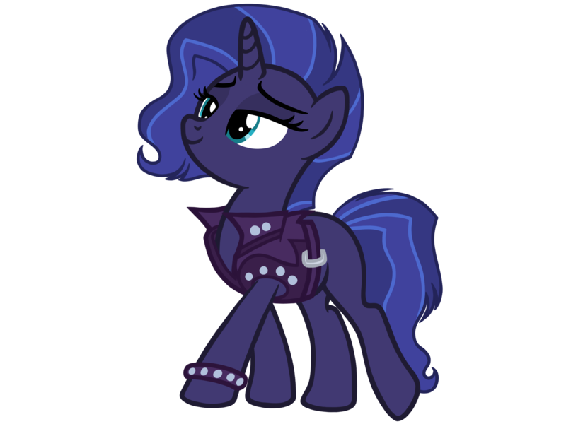 Size: 4500x3375 | Tagged: safe, artist:avatarmicheru, derpibooru import, oc, oc:fizzlebang berryswirl, pony, unicorn, base used, clothes, female, jacket, magical lesbian spawn, mare, offspring, parent:princess luna, parent:tempest shadow, parents:tempestluna, simple background, solo, transparent background