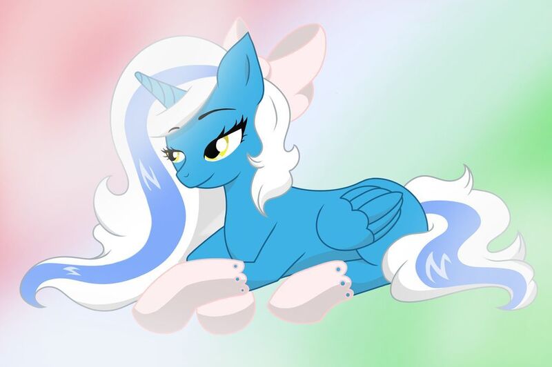 Size: 1024x681 | Tagged: safe, artist:lozfan4life, derpibooru import, oc, oc:fleurbelle, alicorn, pony, adorabelle, adorasexy, alicorn oc, bedroom eyes, bow, clothes, cute, female, hair bow, horn, mare, sexy, sitting, socks, wings, yellow eyes