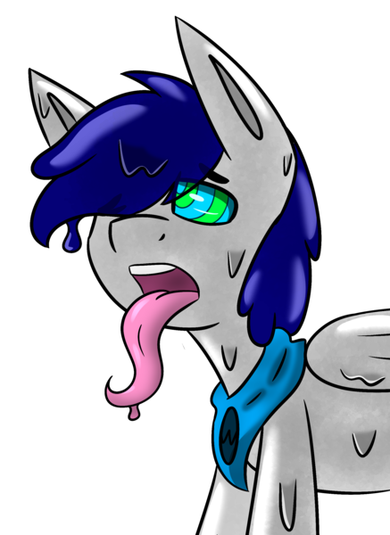 Size: 1863x2555 | Tagged: questionable, alternate version, artist:askhypnoswirl, derpibooru import, oc, oc:waterpony, unofficial characters only, goo, goo pony, original species, pegasus, bandana, hypnosis, kaa eyes, long tongue, simple background, solo, tongue out, transparent background