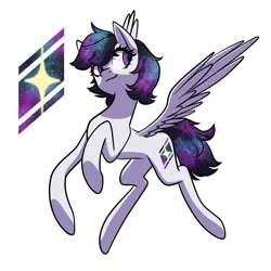 Size: 1080x1080 | Tagged: safe, artist:graphic-ginger, derpibooru import, oc, unofficial characters only, pony, adoptable, cutie mark, ethereal mane, female, flying, mare, reference sheet, simple background, solo, spread wings, starry mane, white background, wings