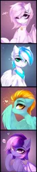 Size: 2100x9613 | Tagged: safe, artist:magnaluna, derpibooru import, lightning dust, oc, bat pony, pegasus, pony, absurd resolution, bat pony oc, bat wings, blushing, cheek fluff, chest fluff, ear fluff, female, heart, leg fluff, male, mare, one eye closed, pictogram, speech bubble, stallion, wings, wink