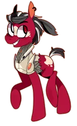 Size: 610x1000 | Tagged: safe, artist:octogreed, derpibooru import, oc, unofficial characters only, cyborg, earth pony, pony, ear piercing, earring, jewelry, piercing, simple background, solo, transparent background