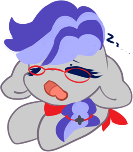 Size: 447x512 | Tagged: safe, artist:fluffire, derpibooru import, oc, oc:cinnabyte, unofficial characters only, earth pony, pony, adorkable, bandana, clapping, cute, dork, earth pony oc, glasses, icon, sleeping, telegram sticker, yawn, zs