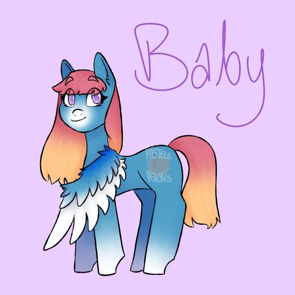 Size: 1280x1280 | Tagged: safe, artist:pastelspeaches, derpibooru import, oc, unofficial characters only, pegasus, pony, simple background, solo