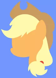 Size: 3540x4911 | Tagged: safe, artist:egor418, derpibooru import, applejack, earth pony, pony, applejack's hat, blue background, bust, cowboy hat, hat, minimalist, modern art, portrait, profile, simple background, solo