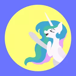 Size: 8000x8000 | Tagged: safe, artist:egor418, derpibooru import, princess celestia, alicorn, pony, ethereal mane, female, lineless, mare, minimalist, modern art, simple background, singing, solo, starry mane